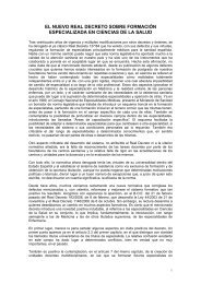 el nuevo real decreto sobre formaciÃ³n especializada ... - Acta Sanitaria