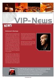 The VIP-Booking european live entertainment Book