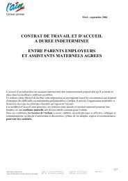 contrat de travail et d'accueil a duree indeterminee entre parents ...