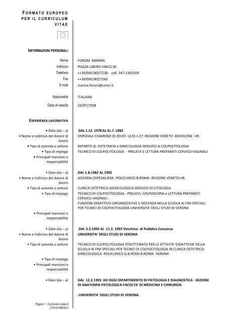 pdf, it, 977 KB, 10/29/12 - UniversitÃ  degli Studi di Verona