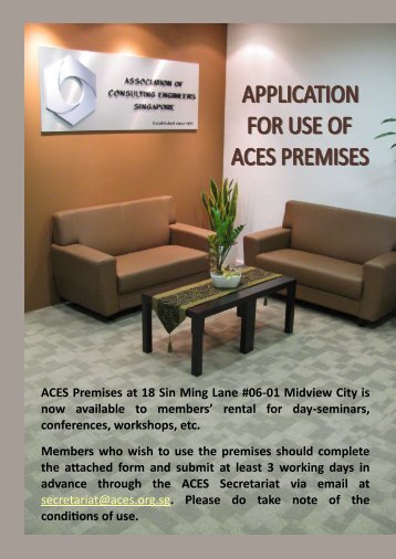 ACES Premises at 18 Sin Ming Lane #06-01 Midview City is now ...