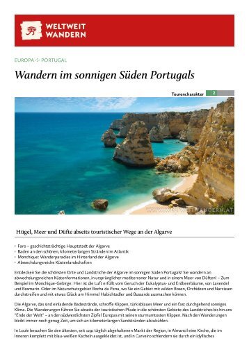 Wandern im sonnigen SÃƒÂ¼den Portugals - Weltweitwandern
