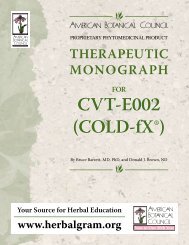 CVT-E002 (COLD-fXÂ®) - American Botanical Council