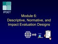 Module 6: Descriptive, Normative, and Impact Evaluation Designs