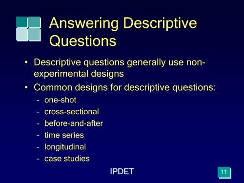 Module 6: Descriptive, Normative, and Impact Evaluation Designs