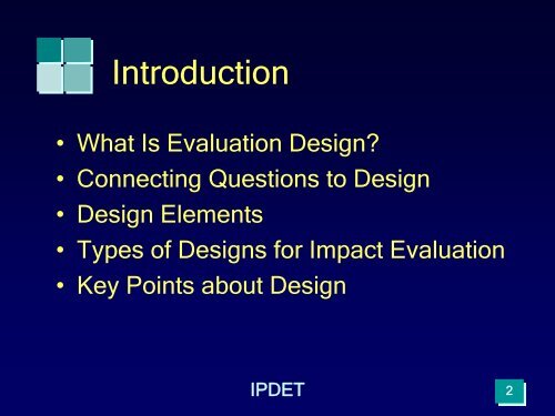 Module 6: Descriptive, Normative, and Impact Evaluation Designs