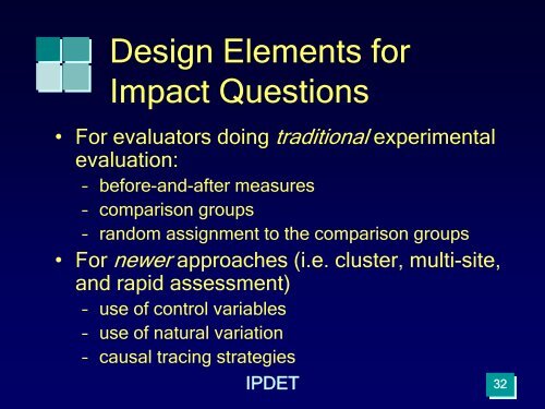Module 6: Descriptive, Normative, and Impact Evaluation Designs