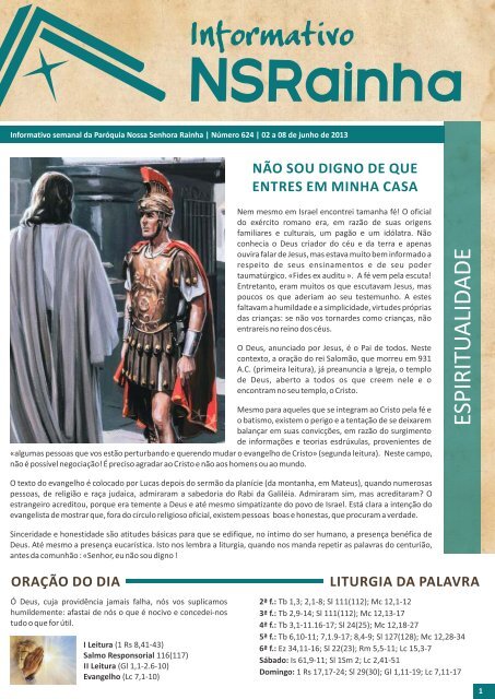 Informativo semanal_624 (1).pdf - PARÃ³QUIA NOSSA SENHORA ...