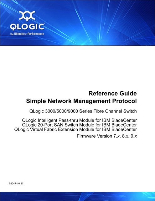 Simple Network Management Protocol Reference Guide - QLogic
