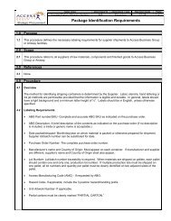 Package Identification Requirements - Supplier Portal - Amway