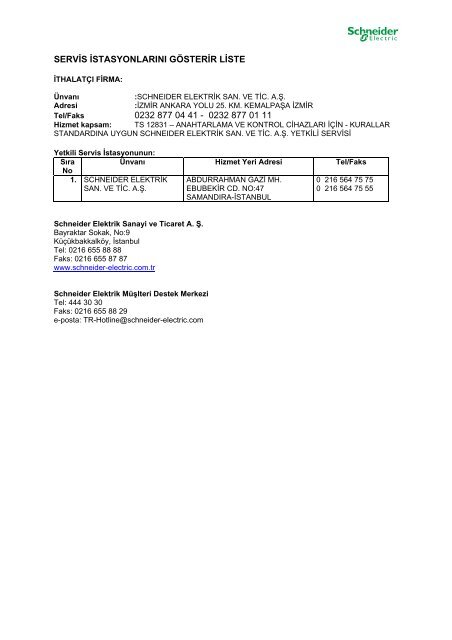 Tanıtım ve Kullanım Kılavuzu - Schneider Electric