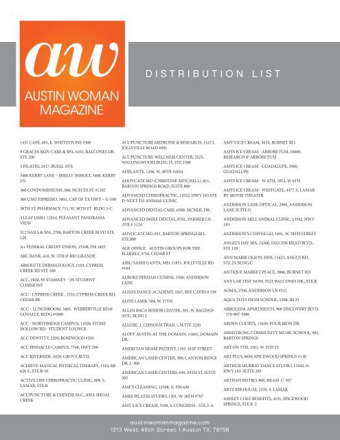 Austin Woman Magazine Aw Media Inc