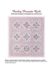 Paisley Pirouette Quilt - Echidna Sewing Products
