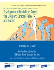 Developmental Disabilities Across the Lifespan - Continuum Health ...
