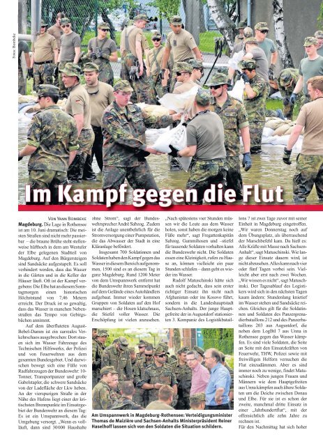 20 000 Soldaten kÃ¤mpfen gegen die Fluten - Foeg.de