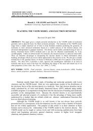 TEACHING THE VSEPR MODEL AND ELECTRON DENSITIES