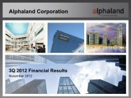 Alphaland Corporate Presentation