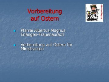 Vorbereitung auf Ostern - St. Albertus Magnus