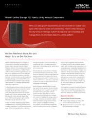 Hitachi Unified Storage 100 Family — Datasheet