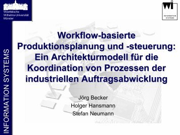 Workflow-basierte Produktionsplanung und -steuerung