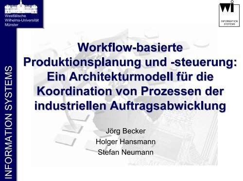 Workflow-basierte Produktionsplanung und -steuerung