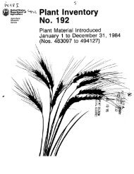Plant Inventory No. 192 - The Germplasm Resources Information ...