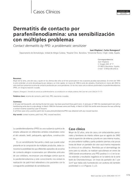 Dermatitis De Contacto Por Parafenilenodiamina - edigraphic.com