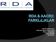 RDA (Resource Description and Access) and AACR2 - METU Library