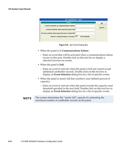 Câ¢CURE 800/8000 Hardware Configuration Guide - Tyco Security ...