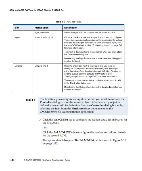 Câ¢CURE 800/8000 Hardware Configuration Guide - Tyco Security ...