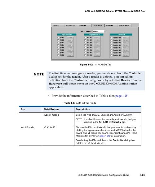 Câ¢CURE 800/8000 Hardware Configuration Guide - Tyco Security ...