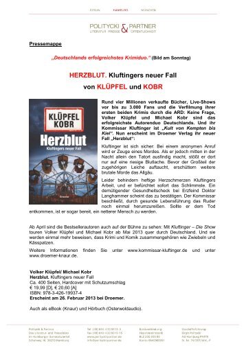 pdf, 1.03 MB, pressemappe-volker-kluepfel ... - HOANZL Agentur