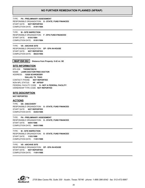 Hazardous materials report limited phase i environmental site