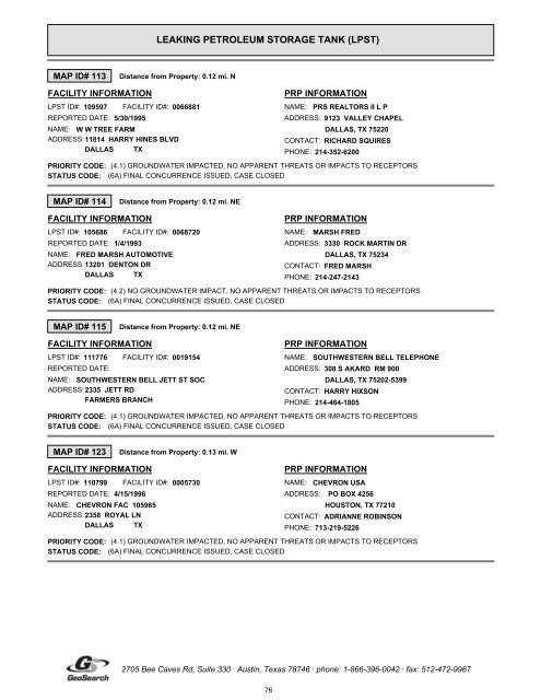 Hazardous materials report limited phase i environmental site