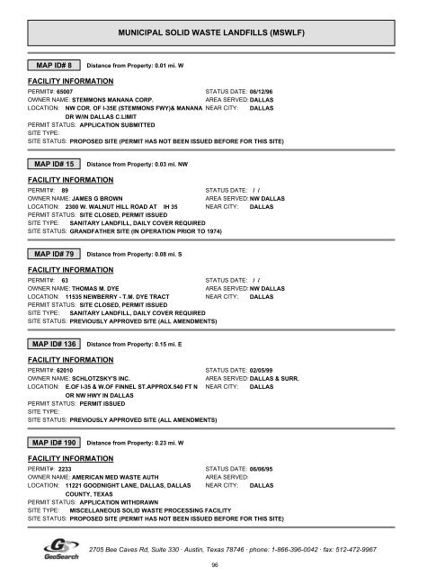 Hazardous materials report limited phase i environmental site