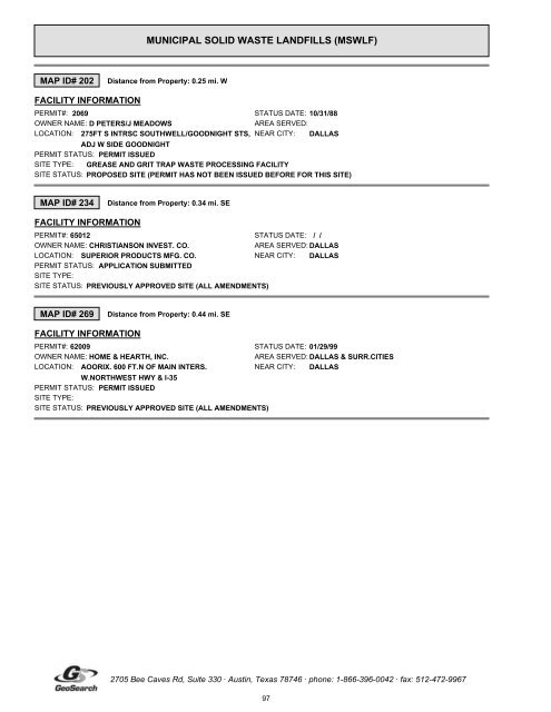 Hazardous materials report limited phase i environmental site