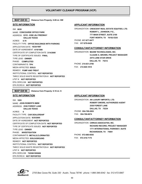 Hazardous materials report limited phase i environmental site