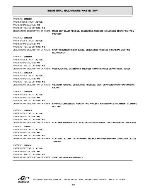 Hazardous materials report limited phase i environmental site