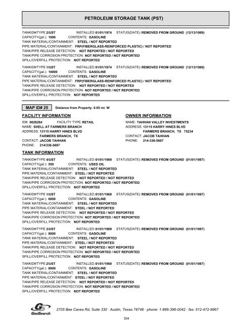 Hazardous materials report limited phase i environmental site