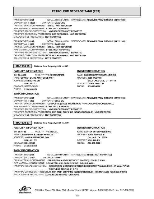 Hazardous materials report limited phase i environmental site