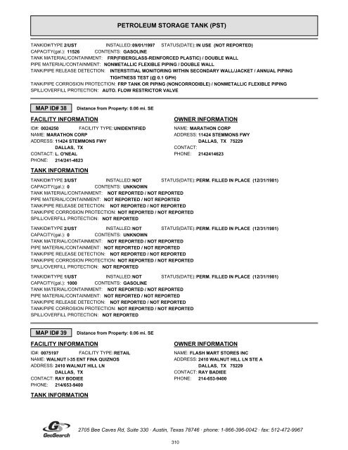 Hazardous materials report limited phase i environmental site