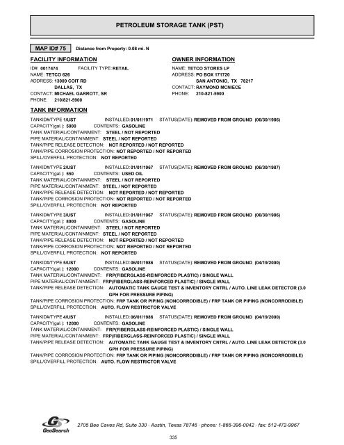 Hazardous materials report limited phase i environmental site