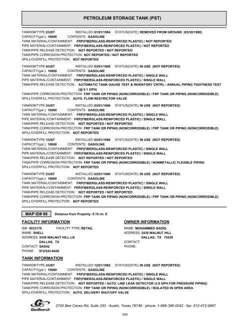 Hazardous materials report limited phase i environmental site