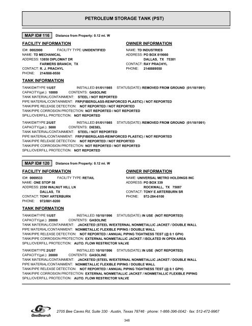 Hazardous materials report limited phase i environmental site