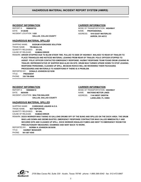 Hazardous materials report limited phase i environmental site