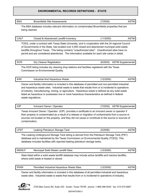 Hazardous materials report limited phase i environmental site