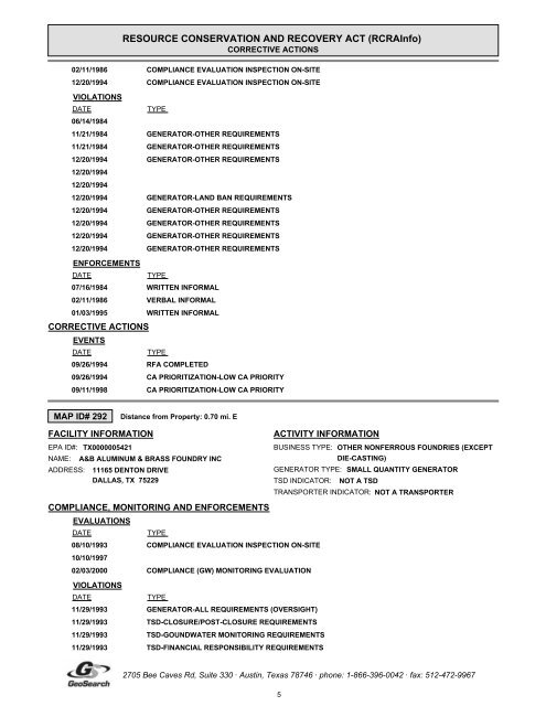 Hazardous materials report limited phase i environmental site