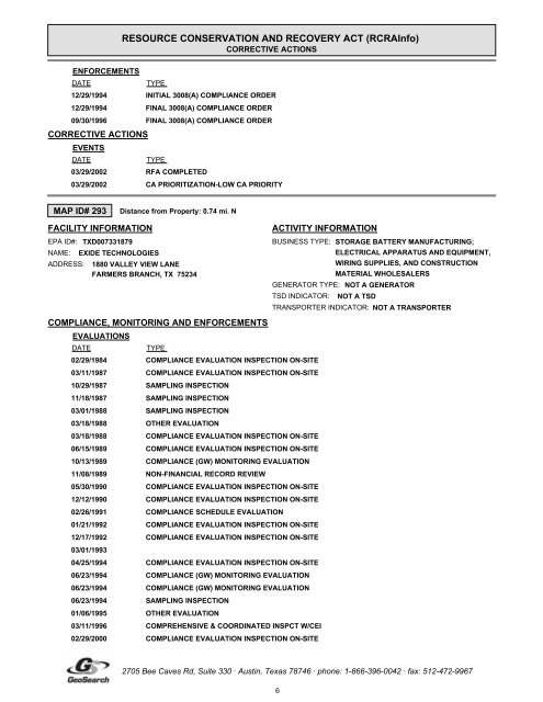 Hazardous materials report limited phase i environmental site