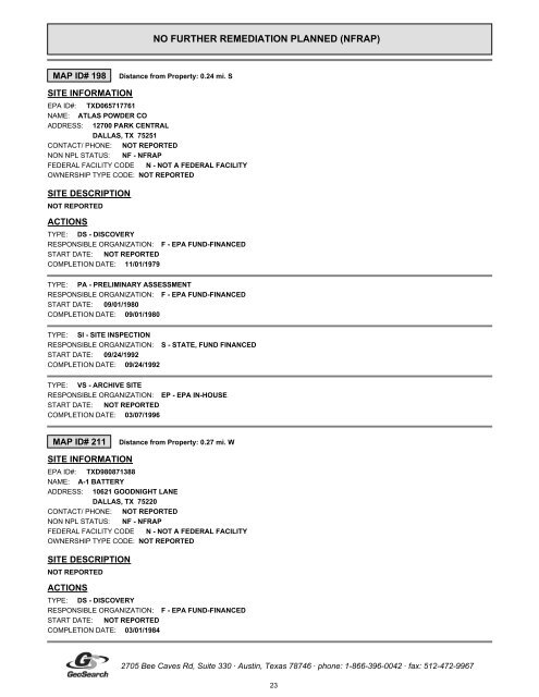 Hazardous materials report limited phase i environmental site