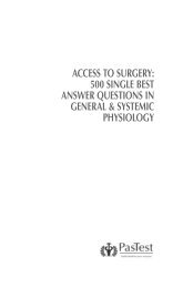 300 Single Best Answer Questions For Medical And Surgical Pastest